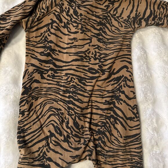 Bonds Wondersuit 12-18 Months Baby Bodysuit Sleeper Tiger Print Brown - Picture 11 of 11